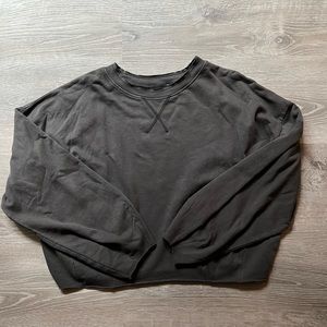 Urban Outfitters OFU charcoal grey cropped crew neck